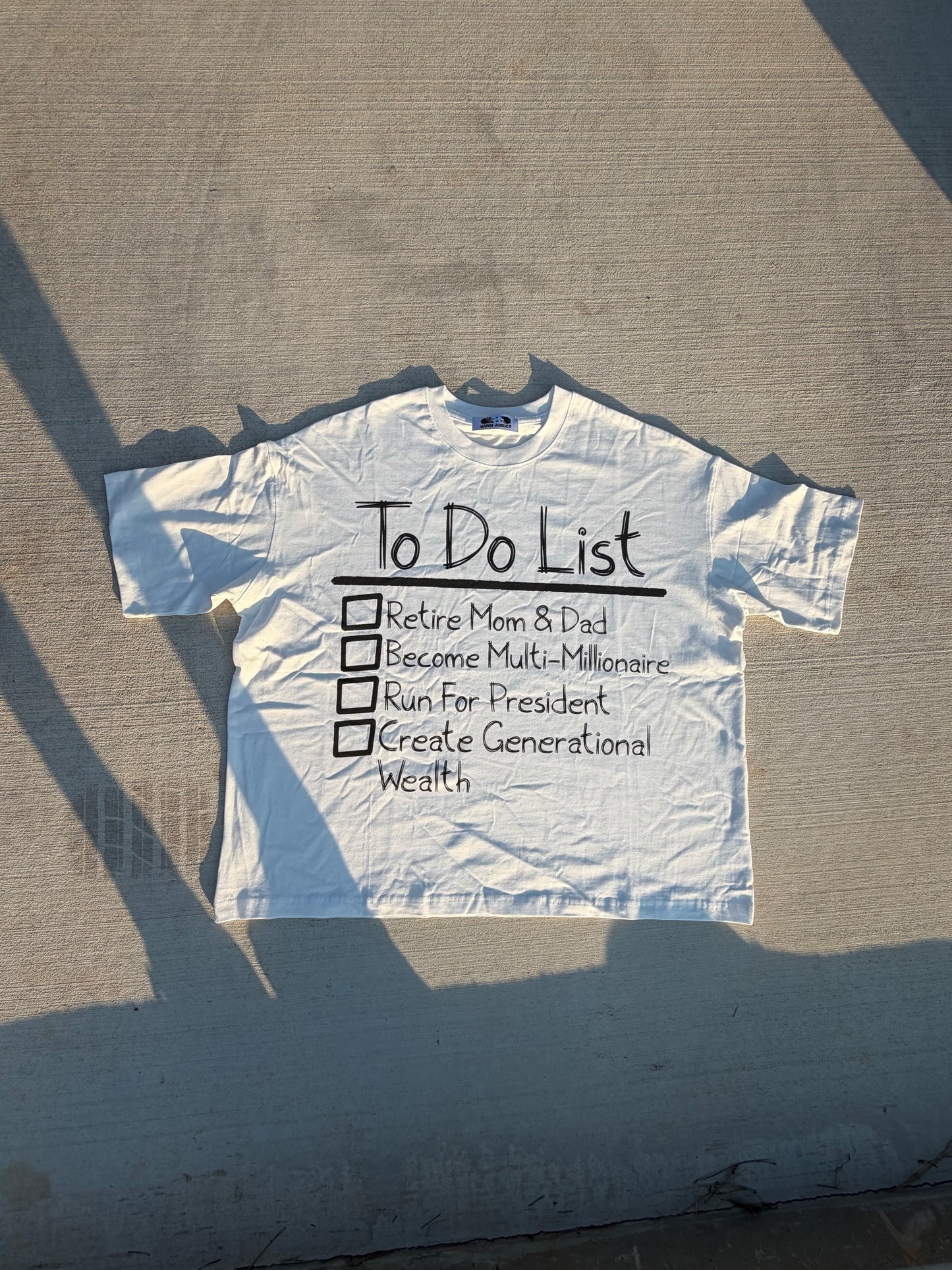 Domino To Do List T-Shirt (OVERSIZED)