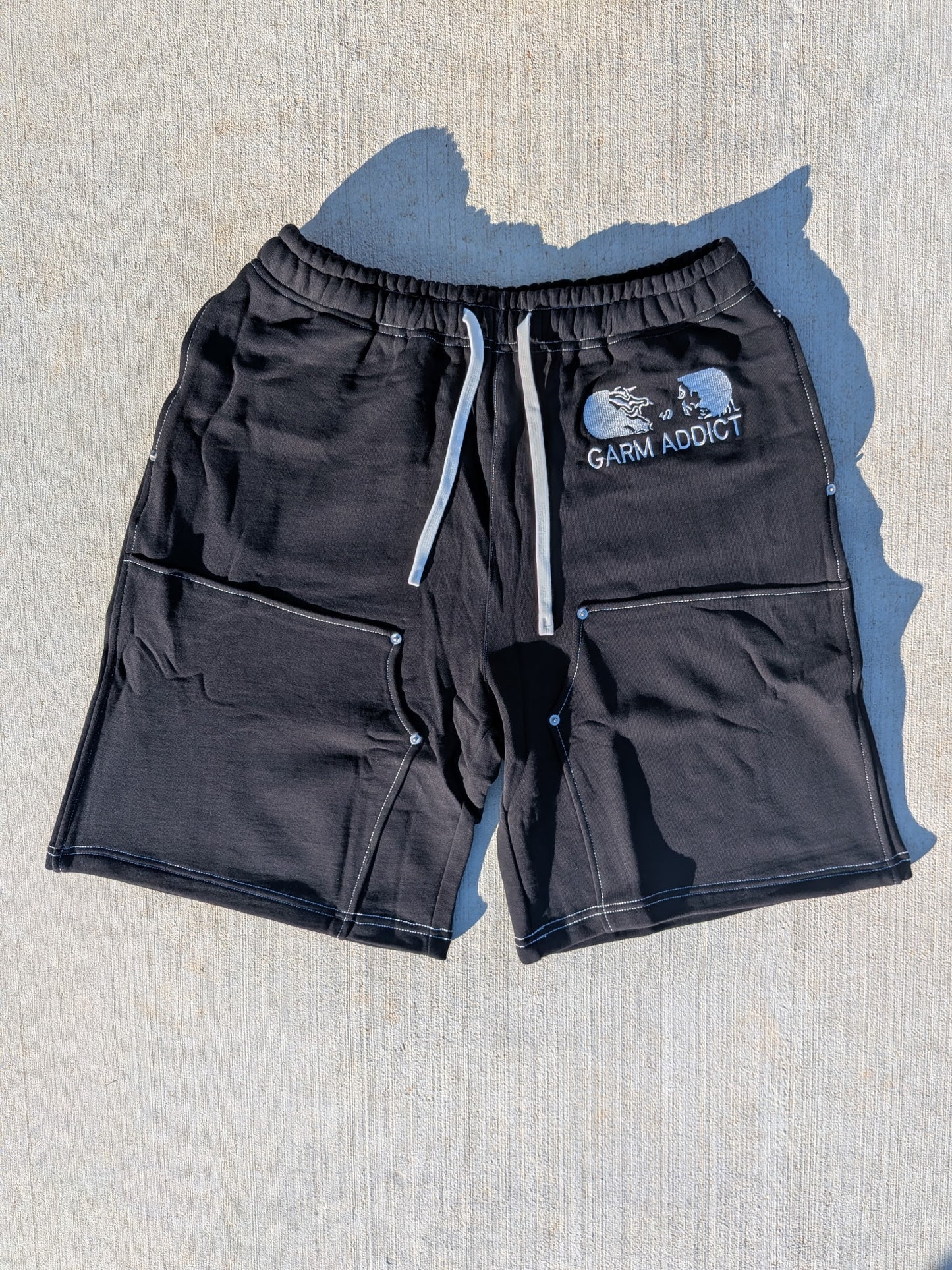 Black Carpenter Sweatshorts