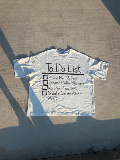 Domino To Do List T-Shirt (OVERSIZED)
