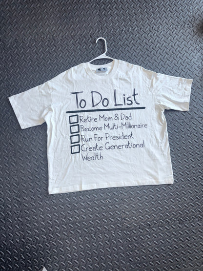 Domino To Do List T-Shirt (OVERSIZED)