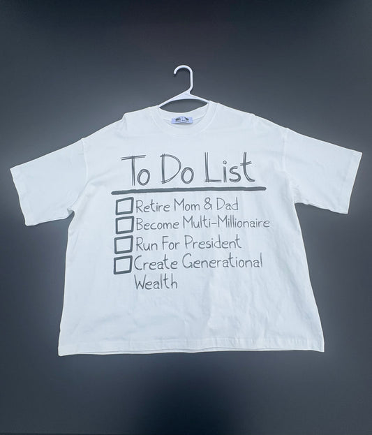 Domino To Do List T-Shirt (OVERSIZED)
